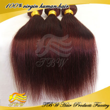 Red color braiding hair 99j hair weave